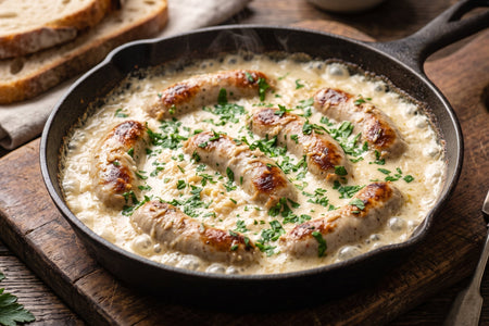 Biała Kiełbasa w Sosie Chrzanowym (White Sausage in Creamy Horseradish Sauce)