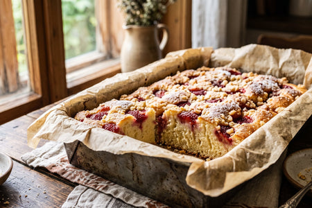 Drożdżówka z Truskawkami (Traditional Polish Strawberry Yeast Cake)