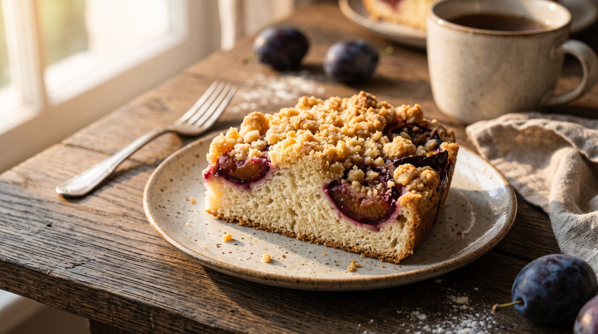 Drożdżówka ze Śliwkami (Traditional Polish Plum Yeast Cake)