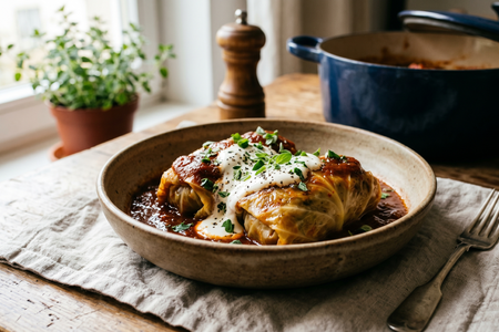 Gołąbki (Traditional Polish Stuffed Cabbage Rolls)