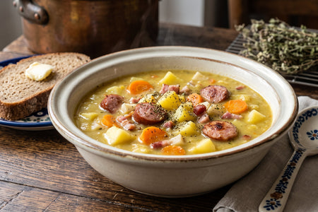 Grochówka (Traditional Polish Split Pea Soup)