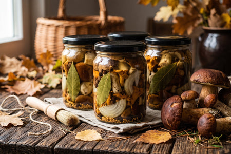 Grzyby Leśne Marynowane w Occie (Pickled Wild Forest Mushrooms)