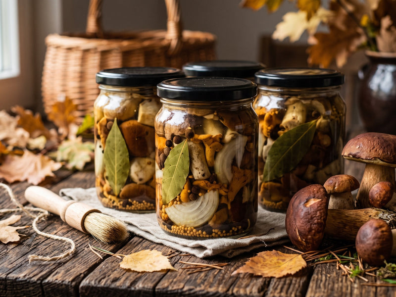Grzyby Leśne Marynowane w Occie (Pickled Wild Forest Mushrooms)