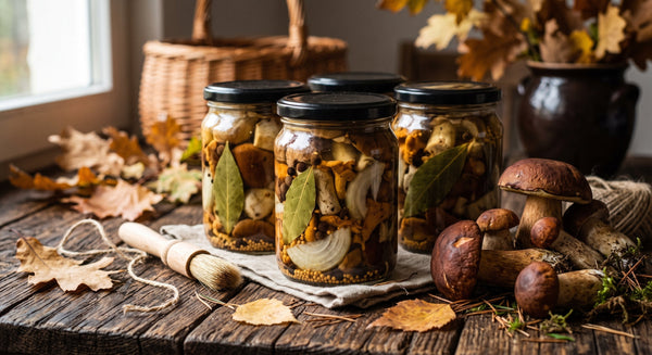 Grzyby Leśne Marynowane w Occie (Pickled Wild Forest Mushrooms)