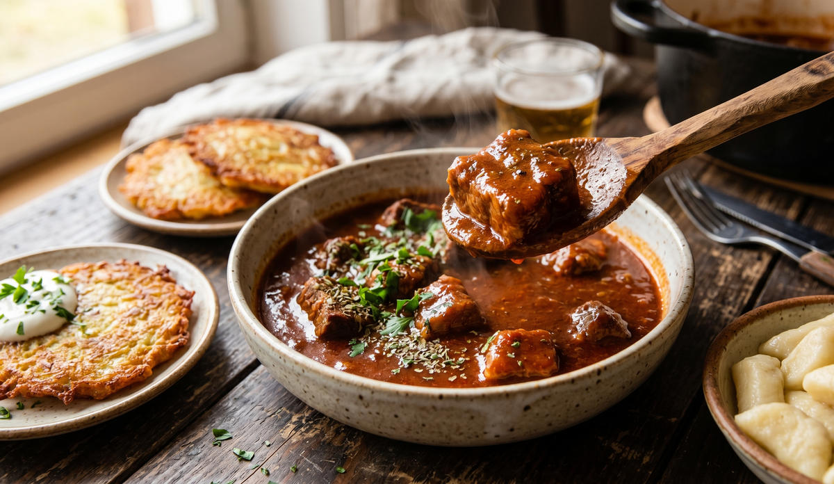 Gulasz Wieprzowy (Traditional Polish Pork Stew) - Cook & Keeper