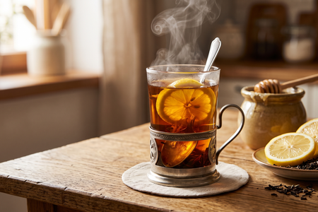 Herbata z Miodem i Cytryną (Traditional Polish Lemon & Honey Tea)