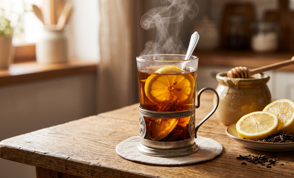 Herbata z Miodem i Cytryną (Traditional Polish Lemon & Honey Tea)