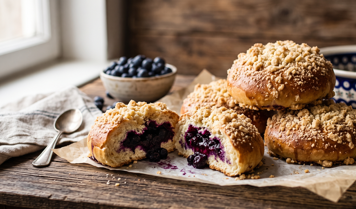 Jagodzianki (Traditional Polish Blueberry Buns)