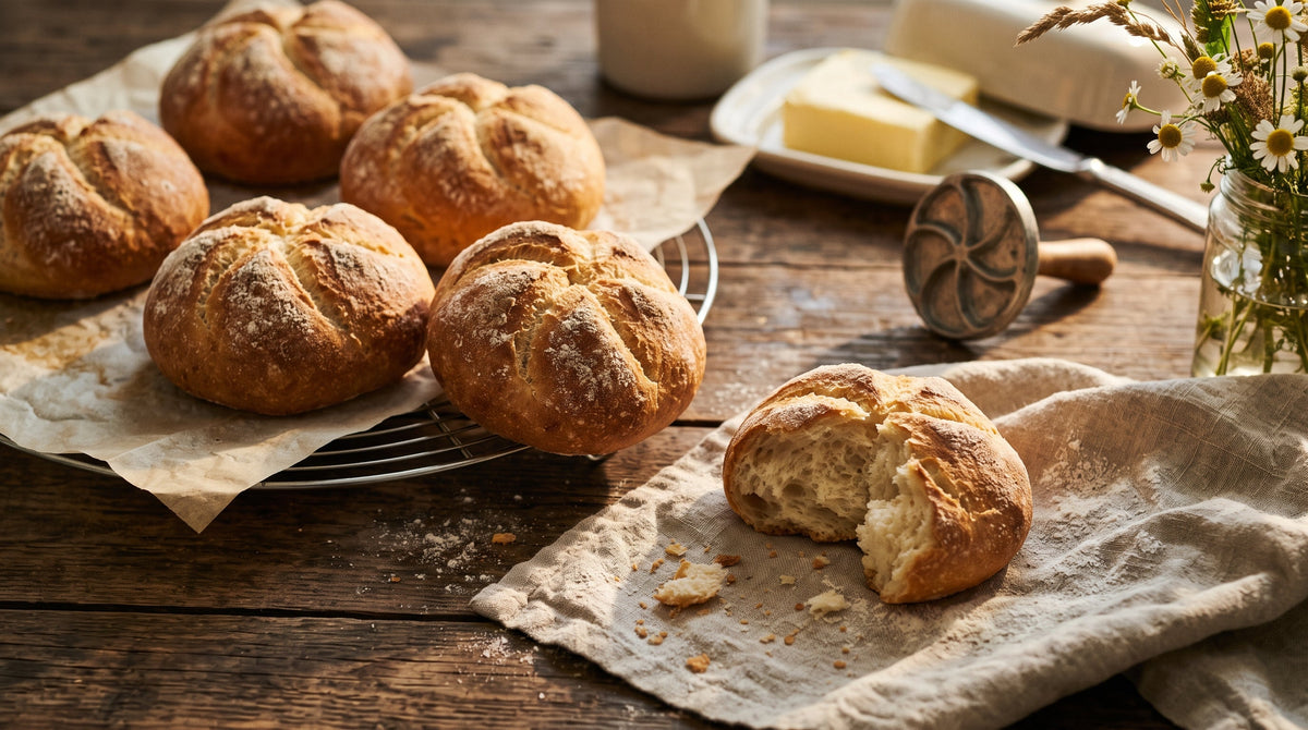 Kajzerki (Traditional Crusty Polish Kaiser Rolls)