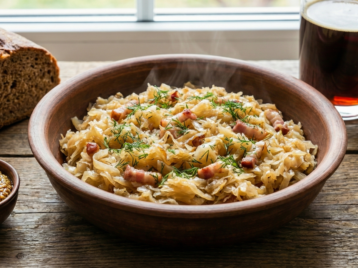 Kapusta Zasmażana (Polish Fried Sauerkraut) - Cook & Keeper