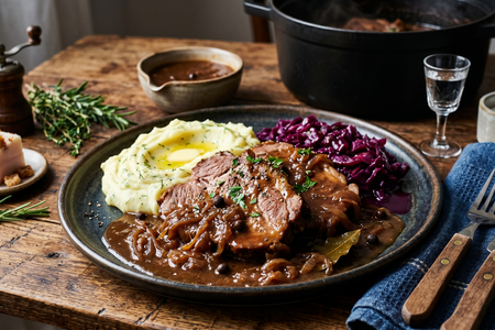 Karkówka w Sosie Własnym (Braised Pork Neck in Onion Gravy)