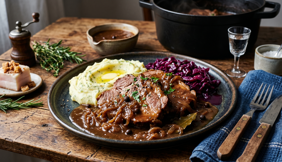 Karkówka w Sosie Własnym (Braised Pork Neck in Onion Gravy) - Cook & Keeper