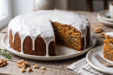 Kaszubski Kuch Marchewny (Traditional Kashubian Carrot Cake with Lemon Glaze)