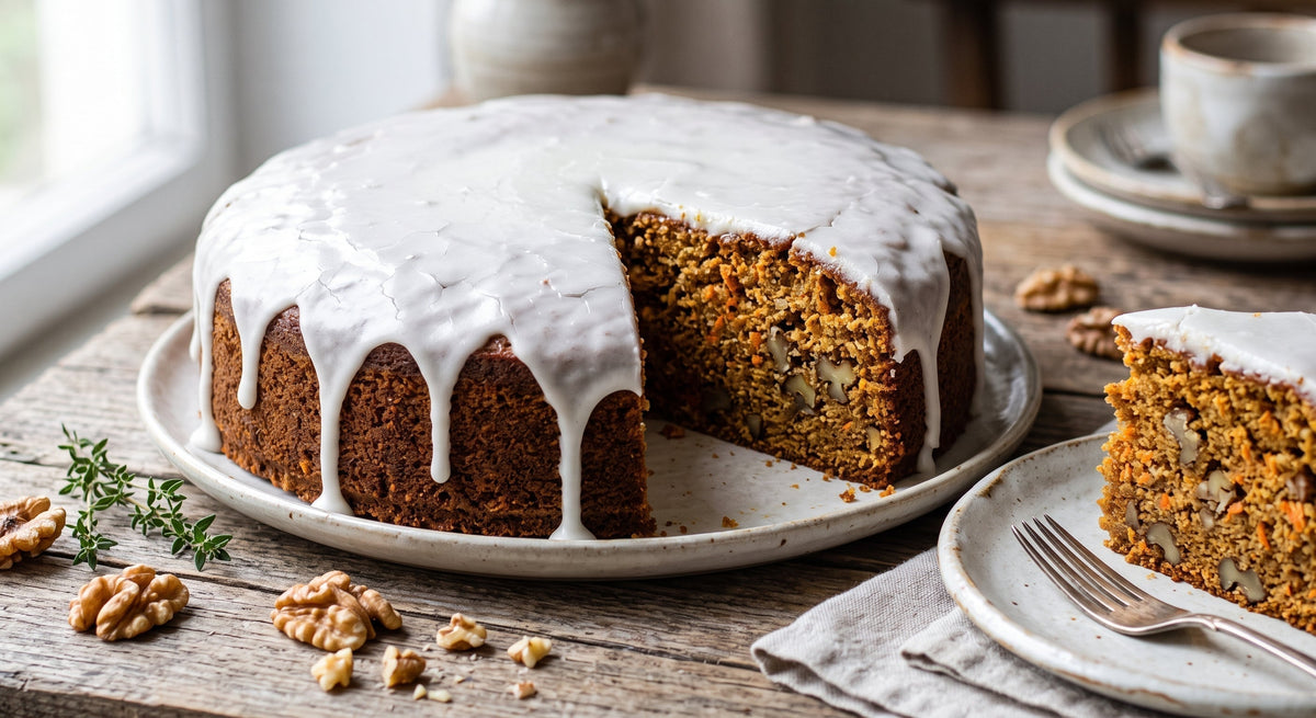 Kaszubski Kuch Marchewny (Traditional Kashubian Carrot Cake with Lemon Glaze)