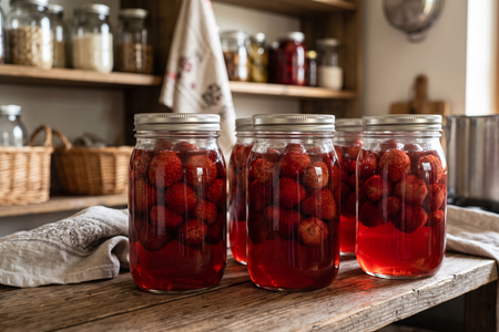 Kompot Truskawkowy (Traditional Polish Strawberry Kompot Preserves)