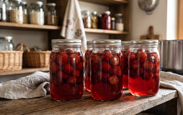Kompot Truskawkowy (Traditional Polish Strawberry Kompot Preserves)