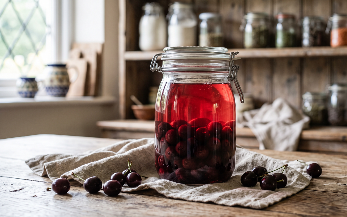 Kompot Wiśniowy (Traditional Polish Sour Cherry Compote)