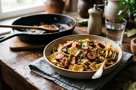 Łazanki (Traditional Polish Cabbage and Pasta)