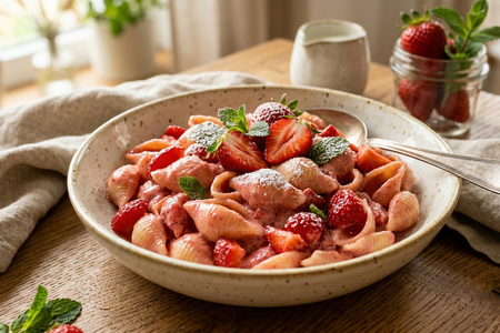 Muszelki z Truskawkami (Sweet Summer Strawberry & Cream Shells)