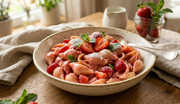 Muszelki z Truskawkami (Sweet Summer Strawberry & Cream Shells)
