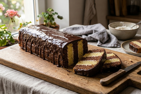 Metrowiec (Polish Metre-Long Chevron Cake)