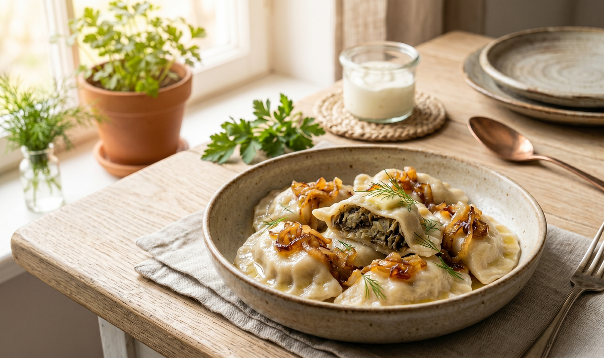 Pierogi z Kapustą i Grzybami (Traditional Polish Cabbage and Mushroom Dumplings) - Cook & Keeper