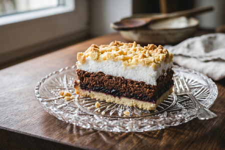 Pleśniak (Grated Jam & Meringue Shortcake)