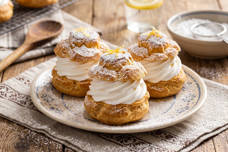 Ptysie z Kremem z Białek (Traditional Polish Lemon Meringue Cream Puffs)