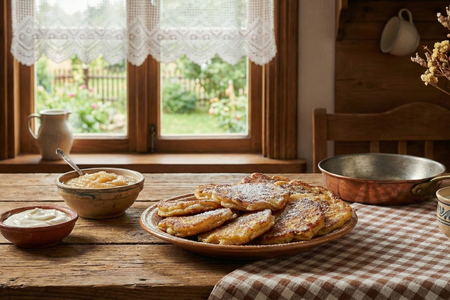 Racuchy z Jabłkami (Yeast Apple Fritters)