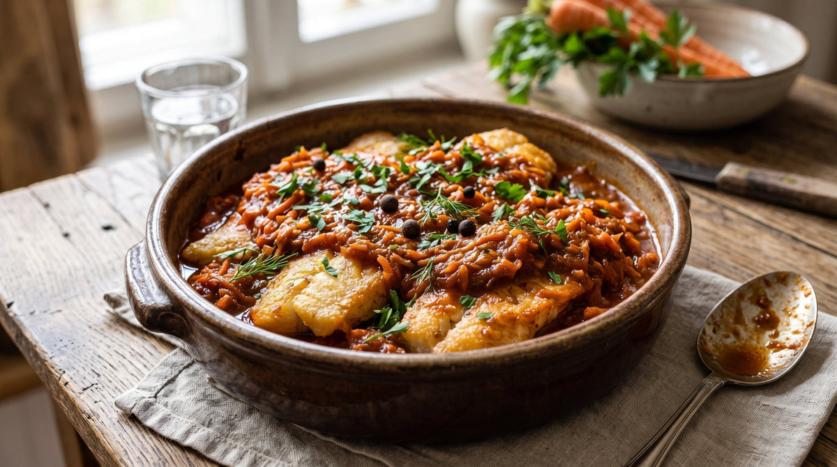 Ryba po grecku (Polish Root Vegetable Fish)