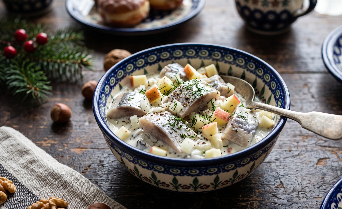 Śledzie w Śmietanie (Traditional Polish Herring in Sour Cream)