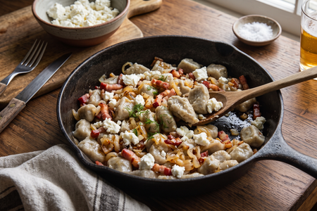 Szare Kluchy z Twarogiem (Traditional Polish Grey Dumplings with Farmer's Cheese)