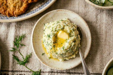 Tłuczone Ziemniaki z Koperkiem i Masłem (Traditional Polish Dill Mashed Potatoes)