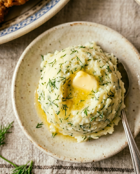 Tłuczone Ziemniaki z Koperkiem i Masłem (Traditional Polish Dill Mashed Potatoes)