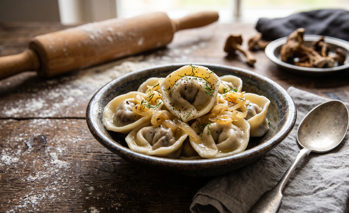 Uszka do Barszczu Czerwonego (Wild Mushroom Dumplings)