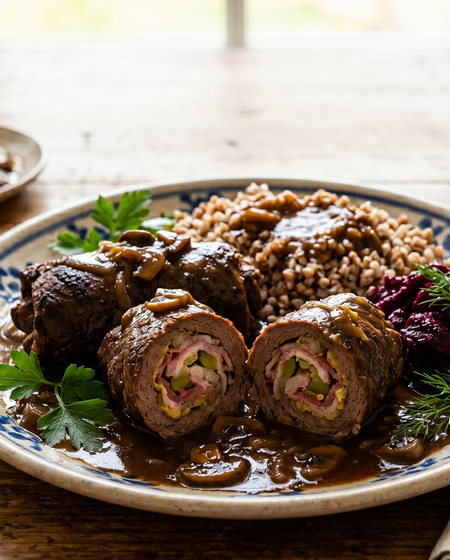 Zrazy Zawijane (Traditional Polish Stuffed Beef Roulades)