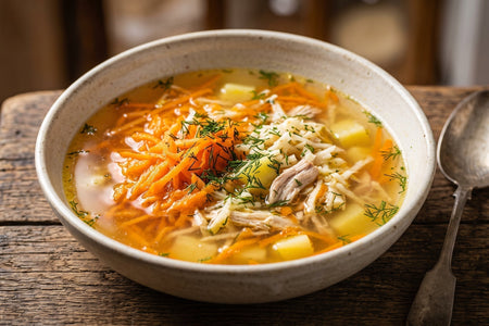 Zupa Marchwiowa z octem (Rustic Carrot & Root Vegetable Soup)