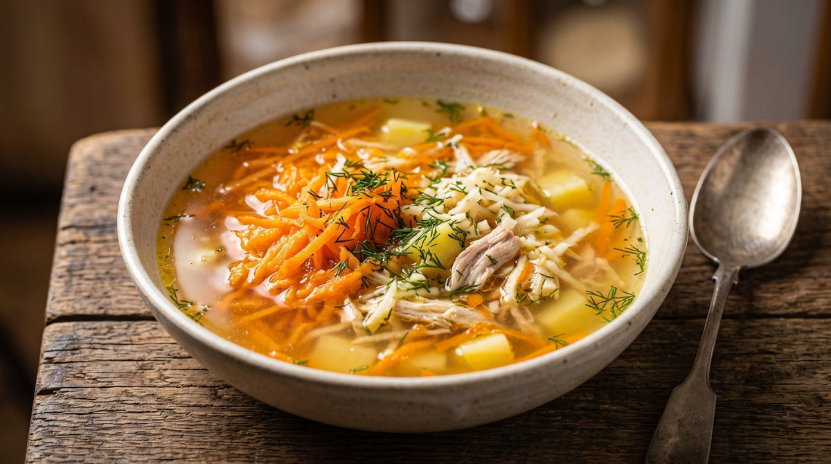 Zupa Marchwiowa z octem (Rustic Carrot & Root Vegetable Soup)