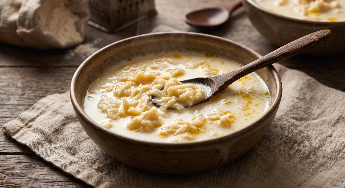 Zupa Mleczna z Zacierkami (Traditional Polish Milk Soup with Rubbed Noodles)