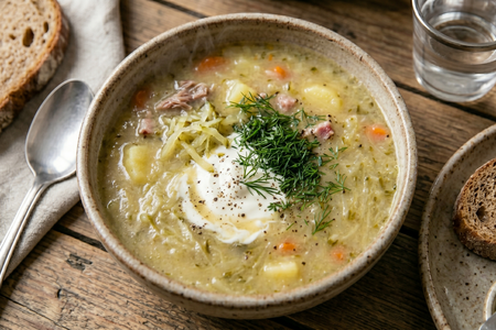 Zupa Ogórkowa (Traditional Polish Dill Pickle Soup)