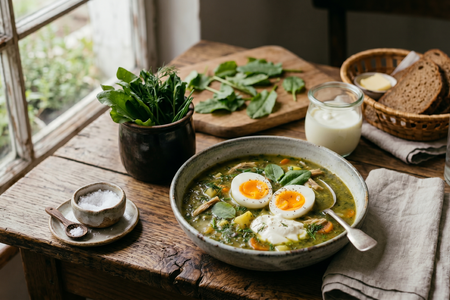 Zupa Szczawiowa (Traditional Polish Sorrel Soup)