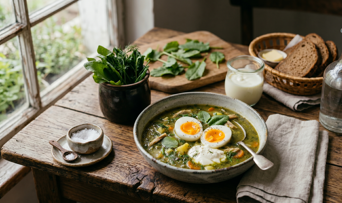 Zupa Szczawiowa (Traditional Polish Sorrel Soup) - Cook & Keeper