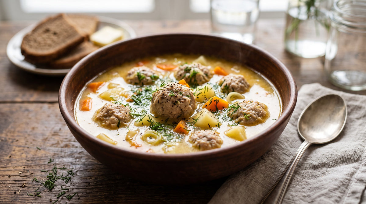 Zupa Klopsowa (Traditional Polish Meatball Soup)