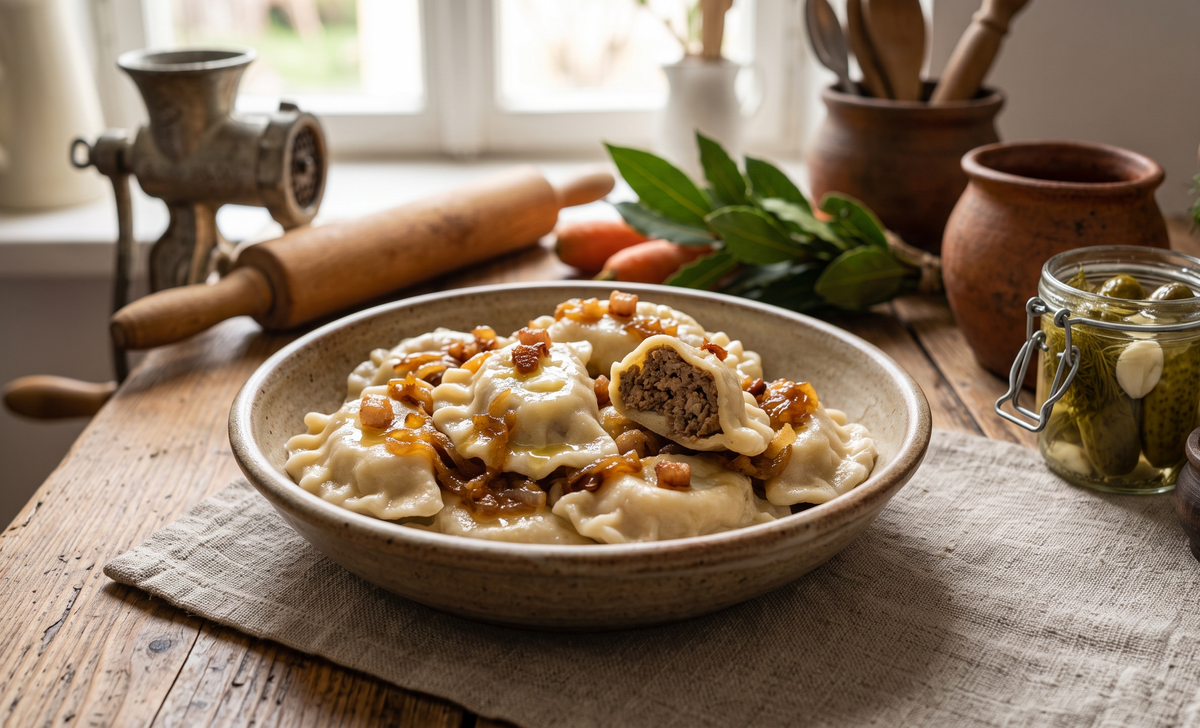 Pierogi z Mięsem (Traditional Polish Meat Dumplings)