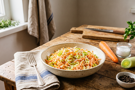 Surówka z Pora i Marchewki (Traditional Polish Leek & Carrot Salad)