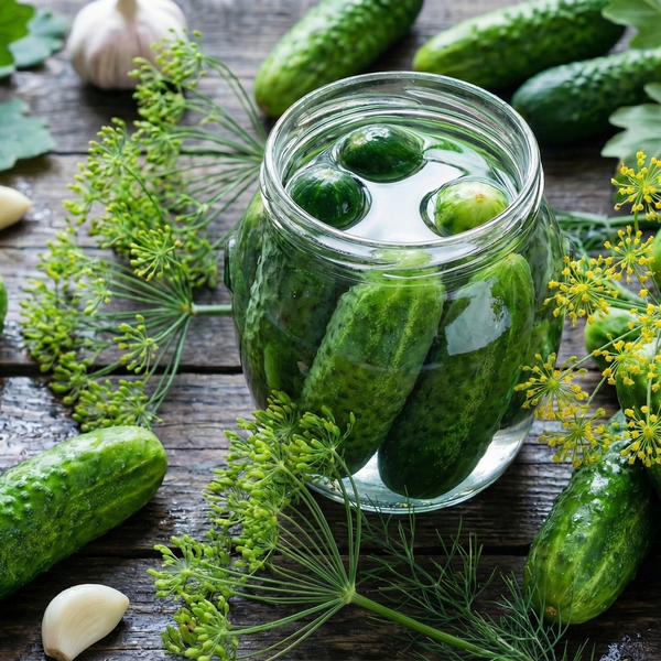 Ogórki Kiszone (Polish sour cucumbers)